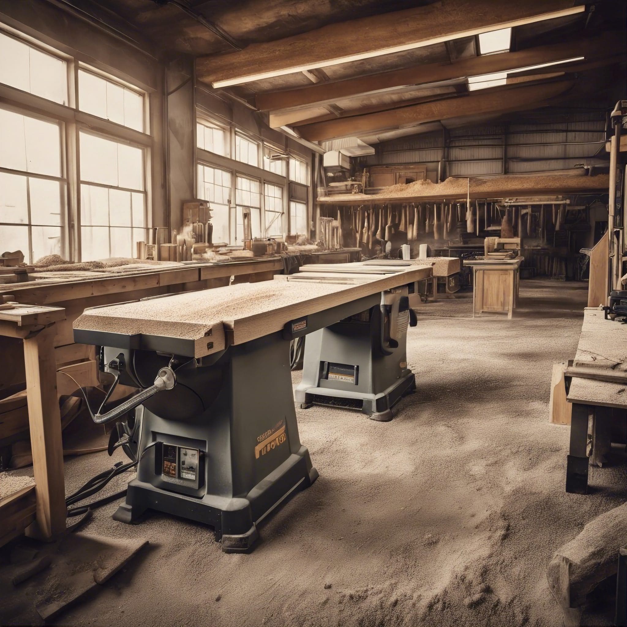 Sawdust collection in wood manufacturing facility