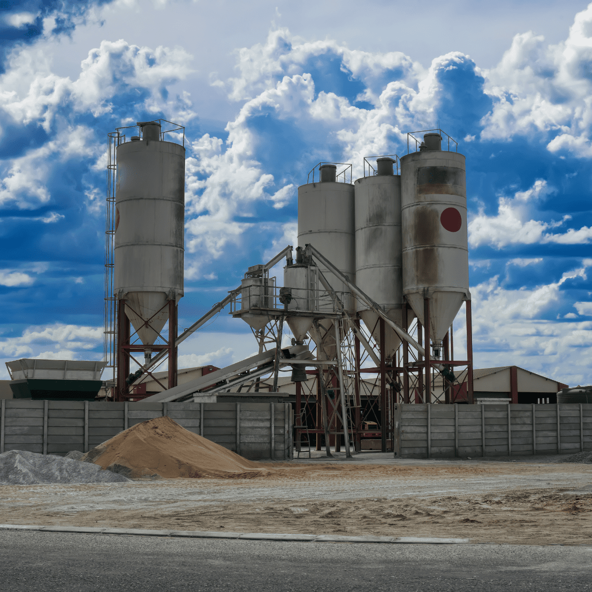 Silica dust collection at concrete facility